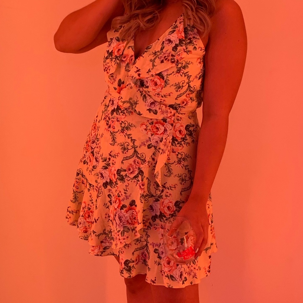 Floral yellow dress